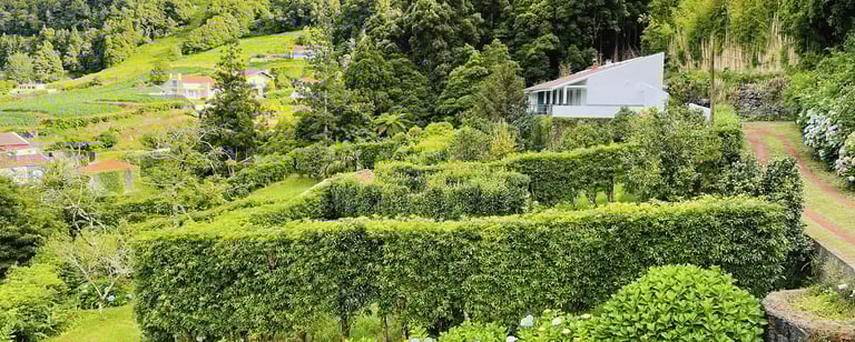 Vista da propriedade onde implantou o chalé miradouro do vale