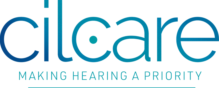 Cilcare logo in blue gradient with the tagline Making Hearing a Priority.