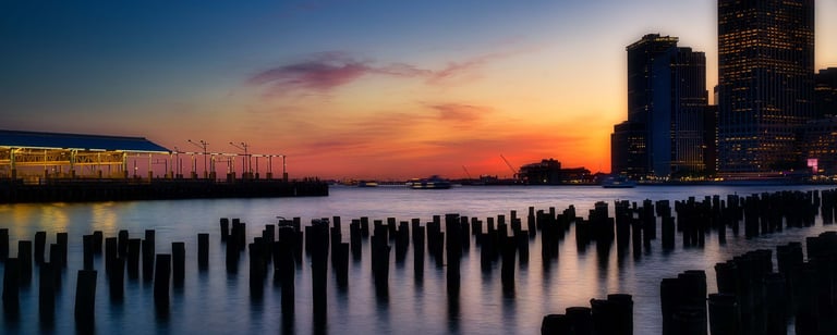 Sunset Cityscape Wall Art