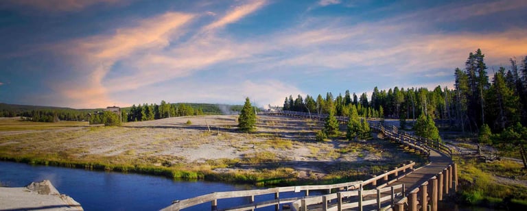 Wyoming Wooden Footbridge