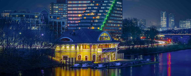 Night View MIT Boathouse