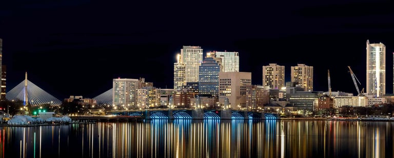 Night Skyline Longfellow (Salt & Pepper) Bridge