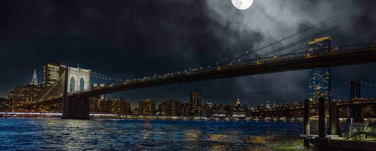 Brooklyn Bridge Nightscape Photo Print