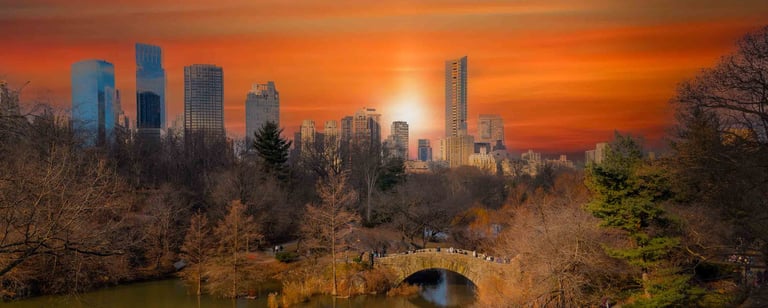 Central Park Sunset Print