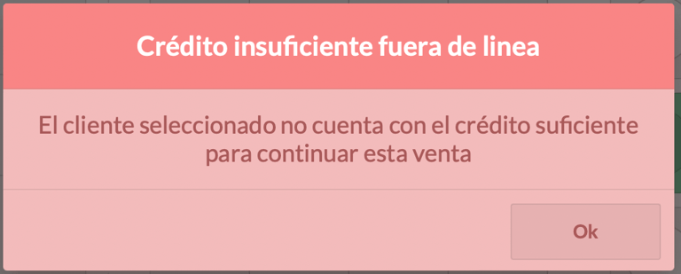 venta denegada