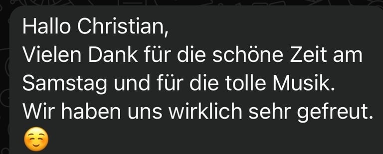 DJ Christian Klemm Feedback