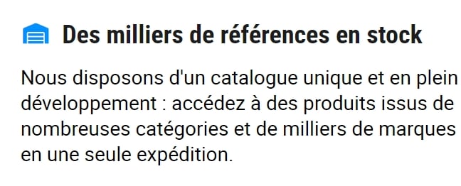 Vente en gros B2B