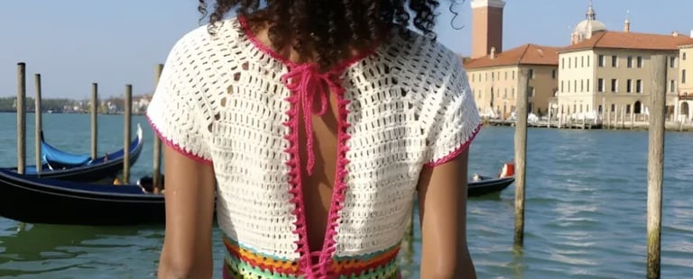 Ensemble Tiaré au crochet (dos)