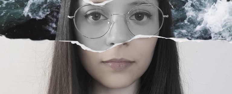 a woman with glasses and a pair of glasses on her head