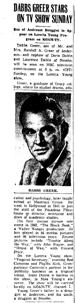 Dabbs Greer Stars on TV Show Sunday