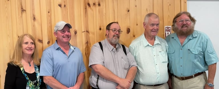 Clerk Pam Towle, Treasurer Ross Polley, Supervisors John Jordan, Bill Michaelson, Rock Gillson