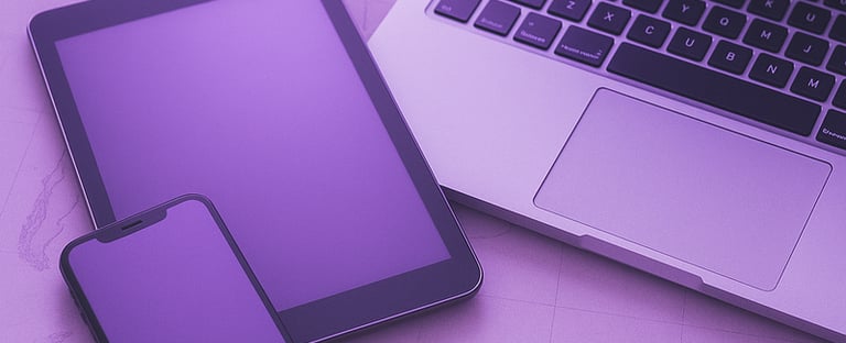 Teléfono, tablet y notebook para acceso multiplataforma