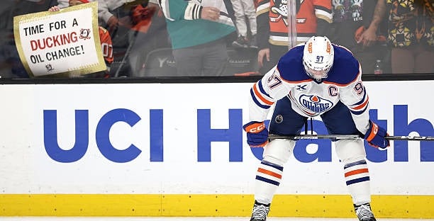 4/30/26 Connor McDavid (Edmonton Oilers) during the 3rd period in Game 6 Round 1 2026 Stanley Cup Playoffs vs Anaheim Ducks 