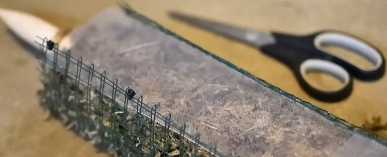 Self watering moss pole being homemade