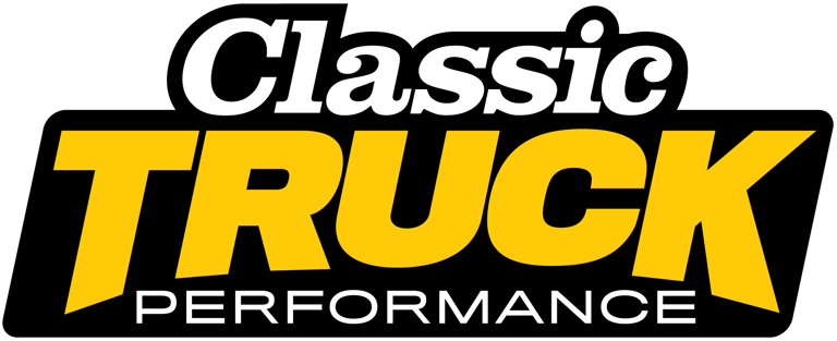 Classic Truck Performance logo featuring white, yellow, and black typography for vintage vehicle upgrades.