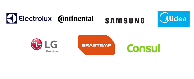 marca das empresa que atendemos electrolux brastemp samsung e outras