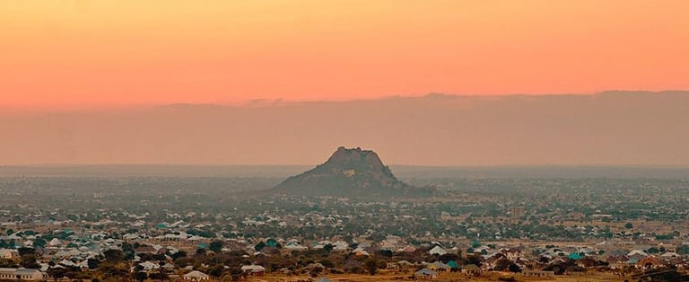 Beautiful sunset over greater Dodoma