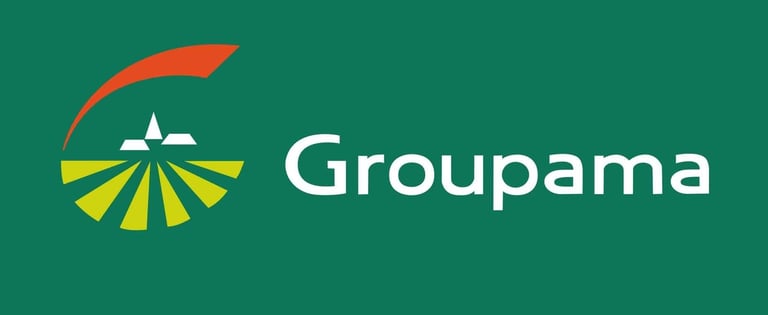 Logo de l'assurance Groupama avec qui nous sommes partenaire et garage agrée