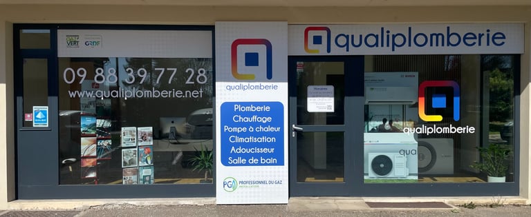 Devanture Qualiplomberie à Charvieu-Chavagneux