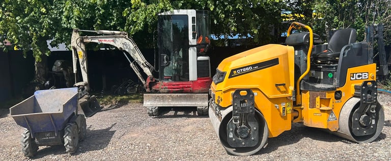 A selection of CMR Grab and Digger Hire’s plant machinery available in West Bromwich