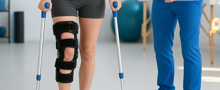 Ligament injury mechanism shown during twisting or sudden movement.