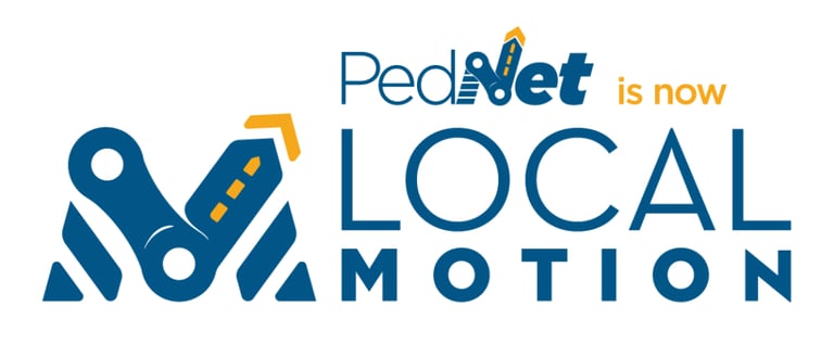 "PedNet is now Local Motion" logo