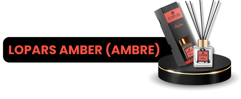 Lopars Amber Oda Kokusu 100 ml – Bambu Çubuklu, Lüks Amber Notalı Kalıcı Oda Parfümü