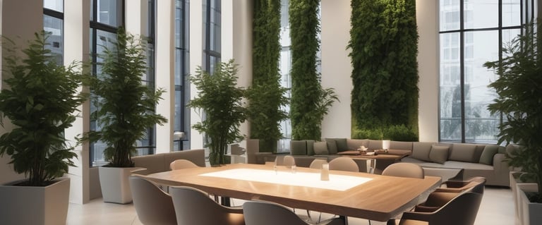 Sophisticated luxury apartment building with clean lines and modern architecture at dusk.