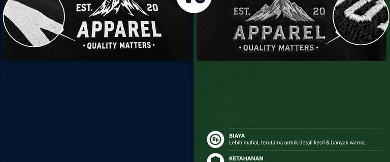Sablon VS Bordir