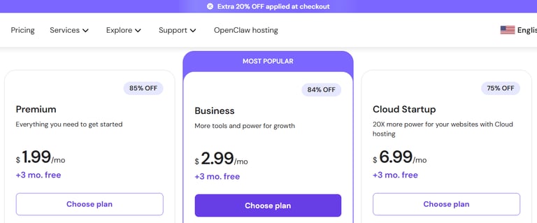 best online free website builder software hostinger price review to start online store 