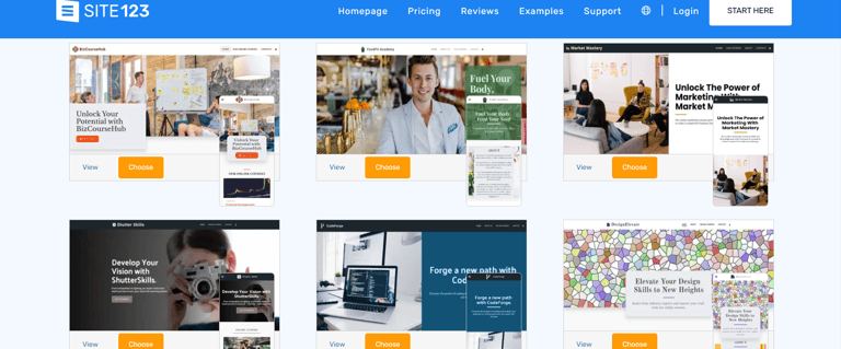 best online free website builder software site123 to start online store review
