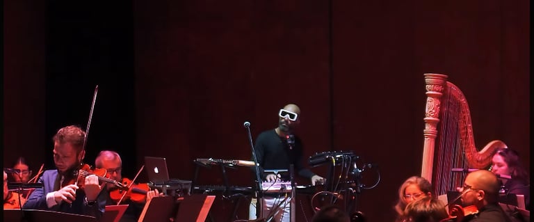 David De Mata playing electronics in 4 Seasons Recomposed