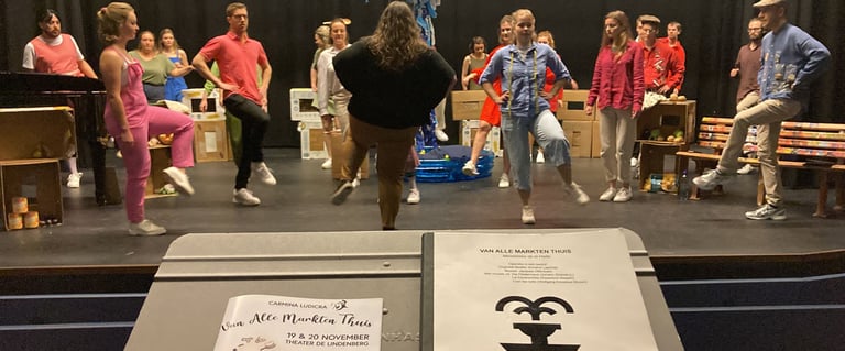 Warming-up oefening met Carmina Ludicra.