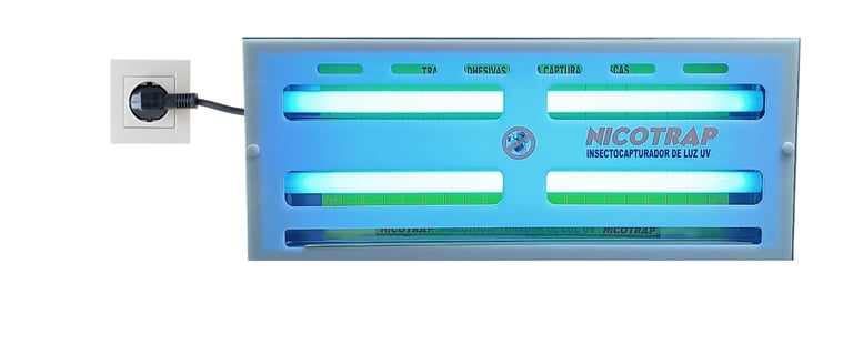 fluorescentes uva instalado en capturador