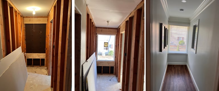 Complete home alteration with sheetrock window flooring and paint in Weddington NC