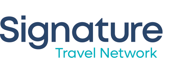 Official logo for Signature Travel Network in navy blue and teal typography.