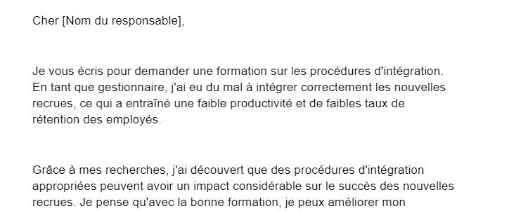 lettre de demande de formation à l’employeur gratuite pdf