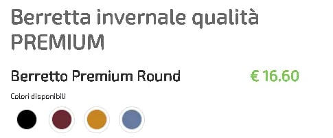 prezzo per berretta invernale premium