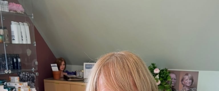 Before permanent non-surgical hair replacement #21 – thinning along the front part and temple area –