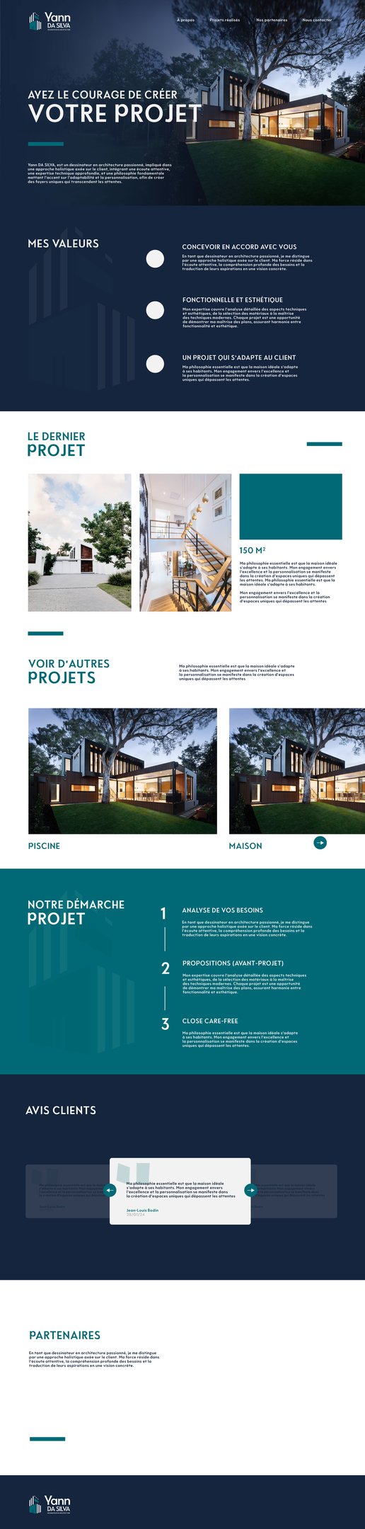 Réalisation : web design Yann DA SILVA dessinateur en architecture - Amy Atelier Graphique