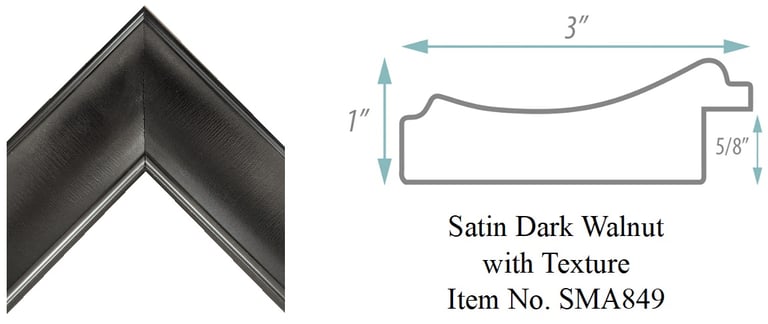 Satin Dark Walnut with Texture Picture Frame  Item No. SMA849
