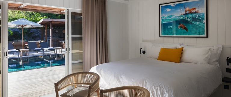 luxurious bedroom bungalow st barth st jean