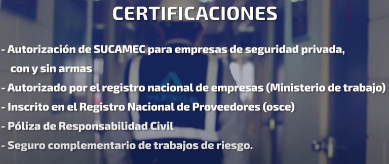 agentes de seguridad certificaciones