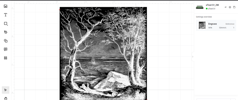 a black and white photo of a drawing of a man in a boat