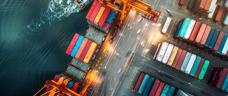 a container ship in the water with cargo containers