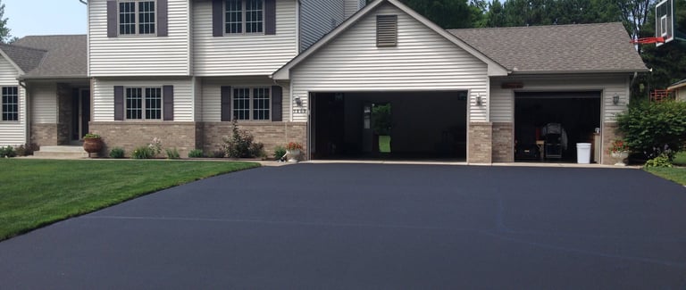 Professional asphalt seal coat