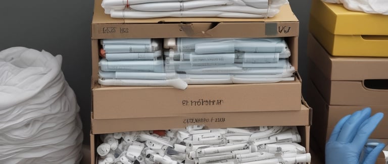 Assortment of antiseptics for veterinary use.