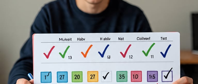 wellness calendar, creating new habits for more focus and clarity