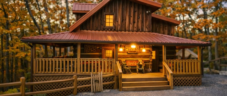 Spacious 3-bedroom Gatlinburg family cabin known as the entertainment headquarters with a massive game room.