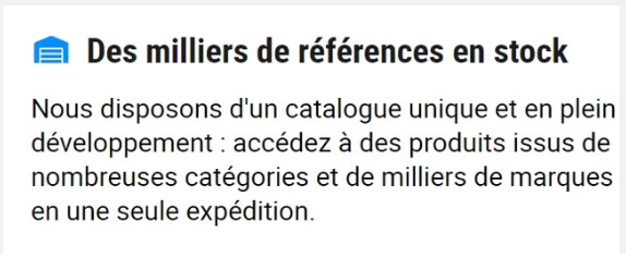 Vente en gros B2B